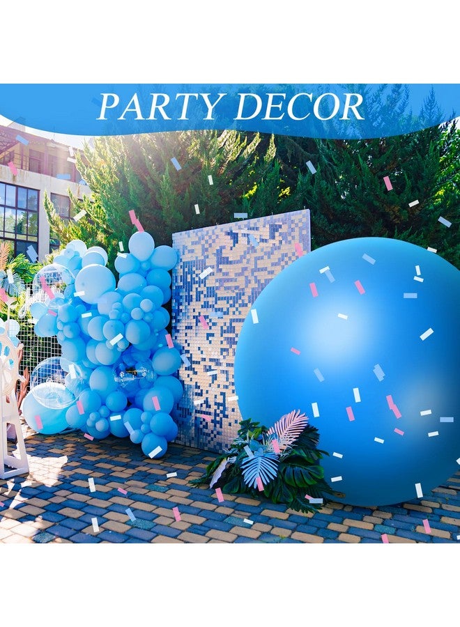 Leitee 2 Pcs 72 Inch Giant Balloons Round Latex Large Human Egg Jumbo Balloons Inflatable Air Decorations for Birthday Party Wedding Engagement(Blue) - Image 3