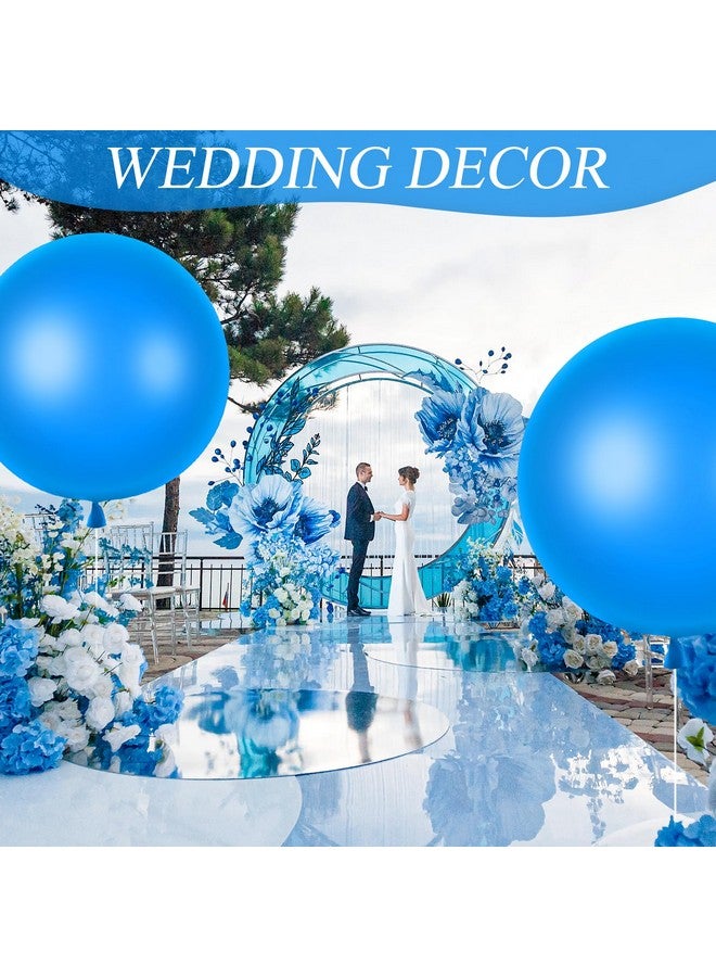 Leitee 2 Pcs 72 Inch Giant Balloons Round Latex Large Human Egg Jumbo Balloons Inflatable Air Decorations for Birthday Party Wedding Engagement(Blue) - Image 4