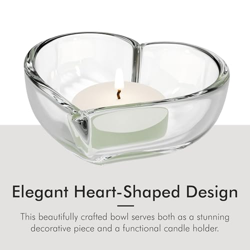 Orrefors 5" Heart Bowl - Decorative Serveware Collection & Votive - Tea Light Candle Holder, Crystal - For Snacks or Candle, Kitchen & Dining Decor - Bachelorette and Wedding Party - Image 2
