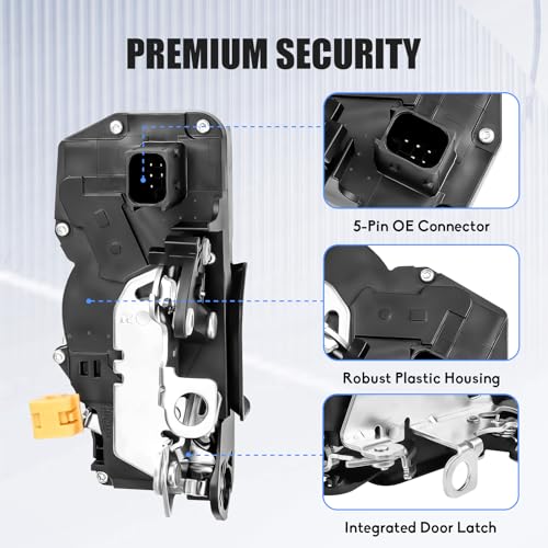 OGATOO Front Passenger Side Door Lock Actuator Fit for 2007 2008 2009 2010 2011 2012 2013 2014 Cadillac Escalade ESV EXT Chevy Avalanche Impala Silverado Suburban Tahoe GMC Sierra 1500 2500 3500 HD Yukon XL - Image 2