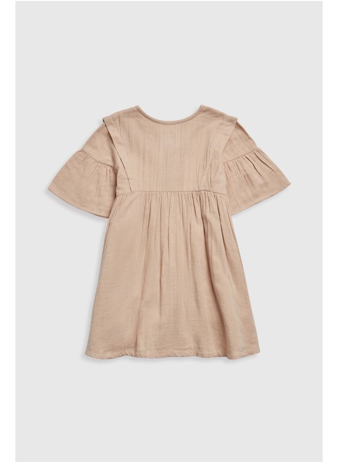 mothercare - Cream Woven Dress - Image 1