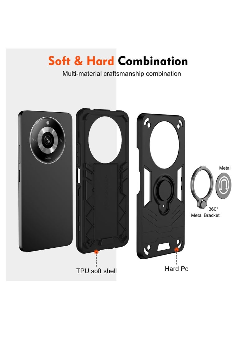GOLDEN MASK GOLDEN MASK For Realme 11 Pro Plus/Realme 11 Pro Armored Window Bracket Camera Shield Cover Camera Lend Protection With Ringe (Black)  - Image 4