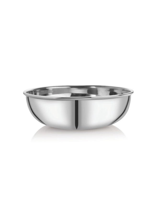 EMBASSY Premium 18G Plain Tasla (Kadhai Without Handle), Size 14, 26.5 cms, 3000 ml, Heavy/Thick, Stainless Steel - Image 1