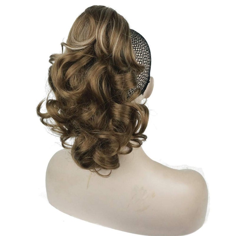Aimole Curly Ponytail Extension Hair Piece Claw Medium Long 12 inches Clip InOn Synthetic Hair Extensions 12TT26