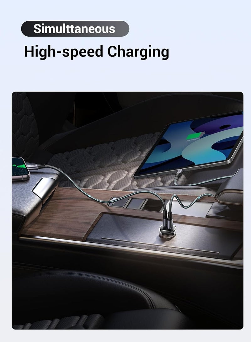 تشابي لاين  شاحن سيارة 48W CHAPPELINE CH4 ذو منفذين 1 منفذ USB-A بقوة 18W + 1 منفذ USB-C بقوة 30W شاحن سيارة سريع - أسود - Image 5