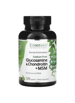 Emerald Laboratories Emerald Laboratories, Glucosamine & Chondroitin + MSM, 120 Capsules  - Image 1