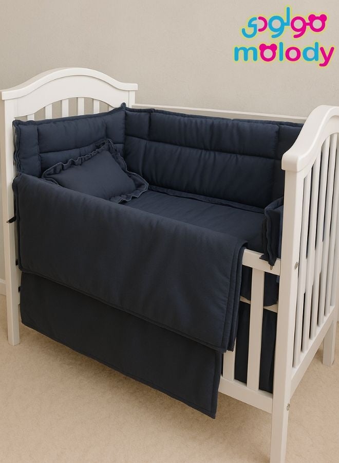 molody Baby Crib Bumper with Full Bedding Set – 7 Pieces – Safety & Comfort for Newborns – Size 120×60 - Image 1