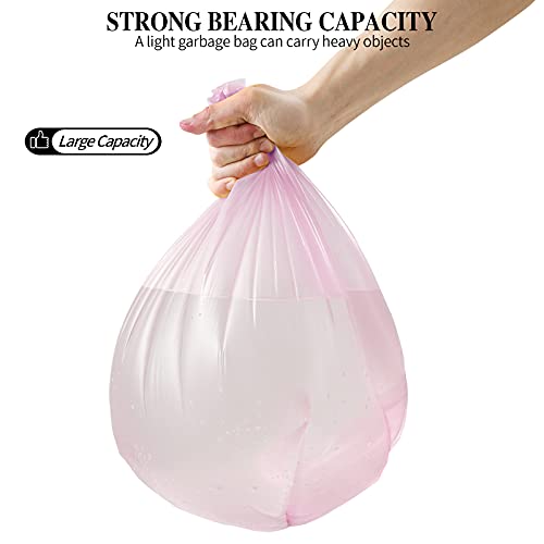 HDY 5 Rolls Small Trash Bags - 100 Counts Durable 4 Gallon Small Garbage Bags for home office kitchen Bathroom Bedroom Trash Can liners（Pink） - Image 4