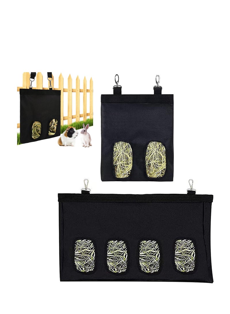 Excefore Rabbit Hay Feeder Bunny Hay Bag for Rabbits Hay Holder with Adjustable Shoulder Strap Large Capacity Hanging Hay Feeder Bag for Small Animal Rabbit Guinea 2 Style - Image 1