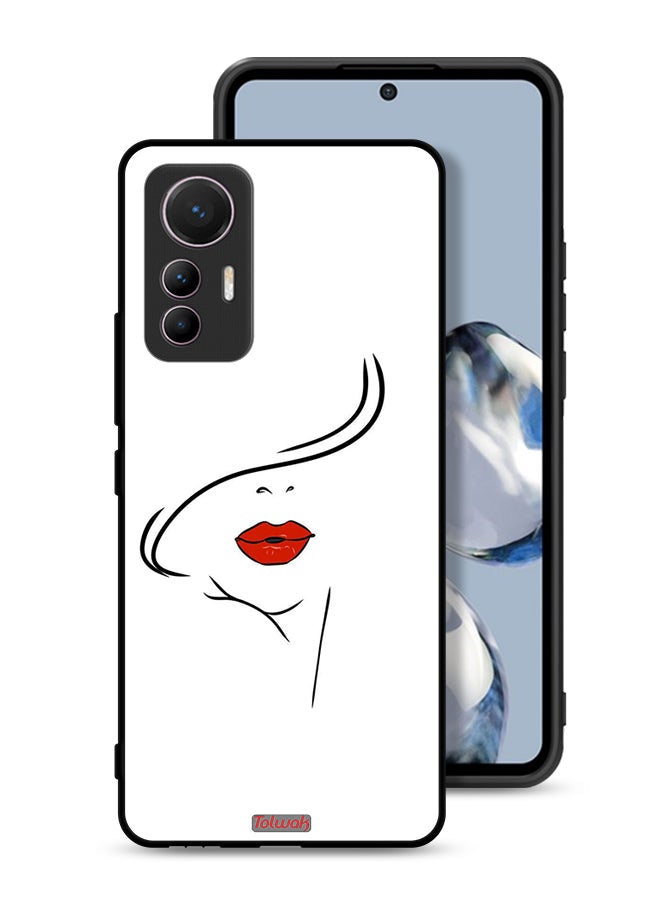Tolwak Xiaomi 12 Lite Protective Case Cover Girl Face Art - Image 1