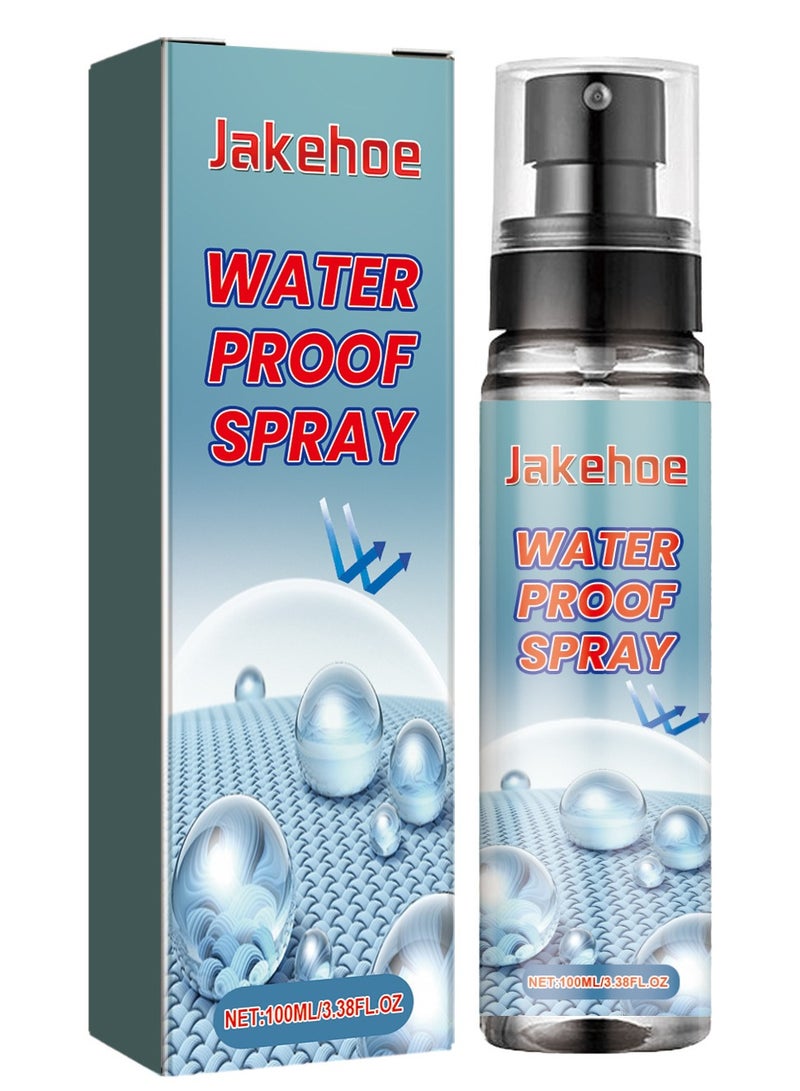 Jakehoe Nano Rain  Stain Waterproof Spray, Shoe Protector  Water Repellent for All Shoes, Bags  Fabrics – Nano Technology, Long-lasting Protection, Chrome Finish (1Pcs 100ml)  - Image 1
