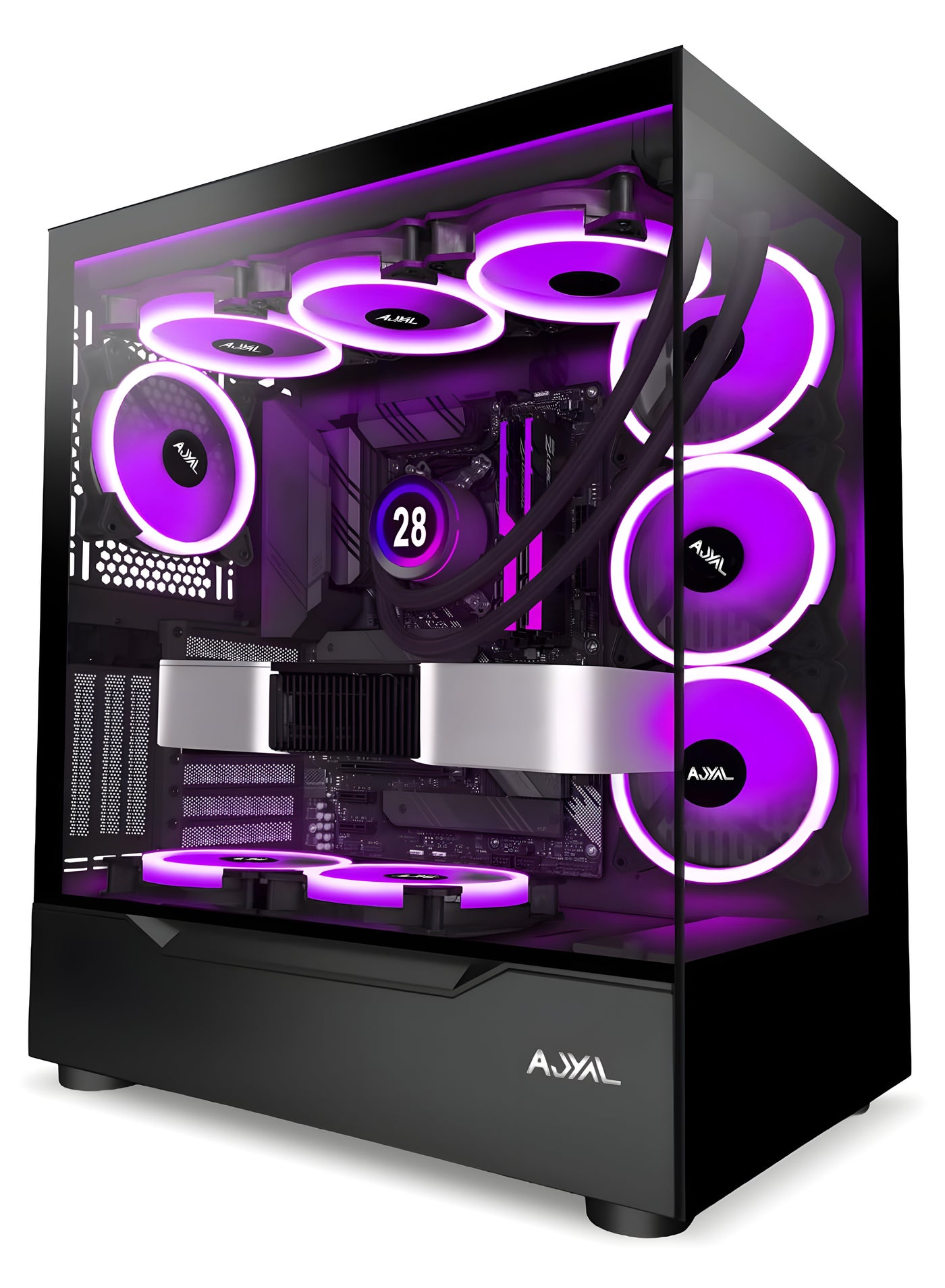 Blaze Blue Gaming PC i5-14400F - 5060 Ti / 32GB RAM / H610M-K / Nvme 1TB SSD / NVIDIA GeForce RTX 5060 TI / 700W PSU / ARGB Gaming Case / Windows 11 PRO Black