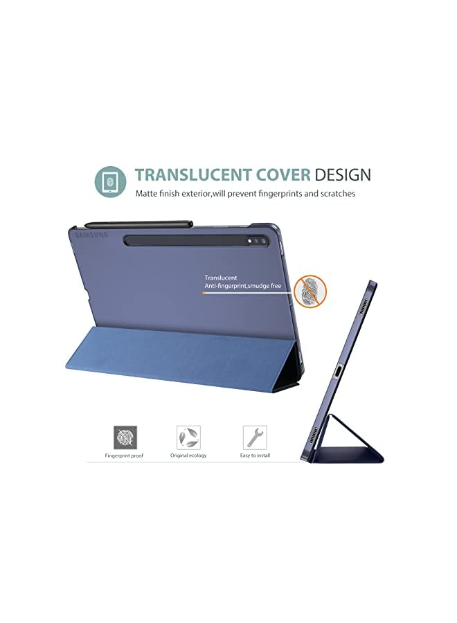 Procases ProCase Galaxy Tab S8 / Tab S7 11 inch Case, Protective Slim Case Folio Hard Back Stand Smart Cover for 11" Galaxy Tab S8 2022 / Galaxy Tab S7 2020 SM-X700 X706 T870 T875 T878 -Navy - Image 3