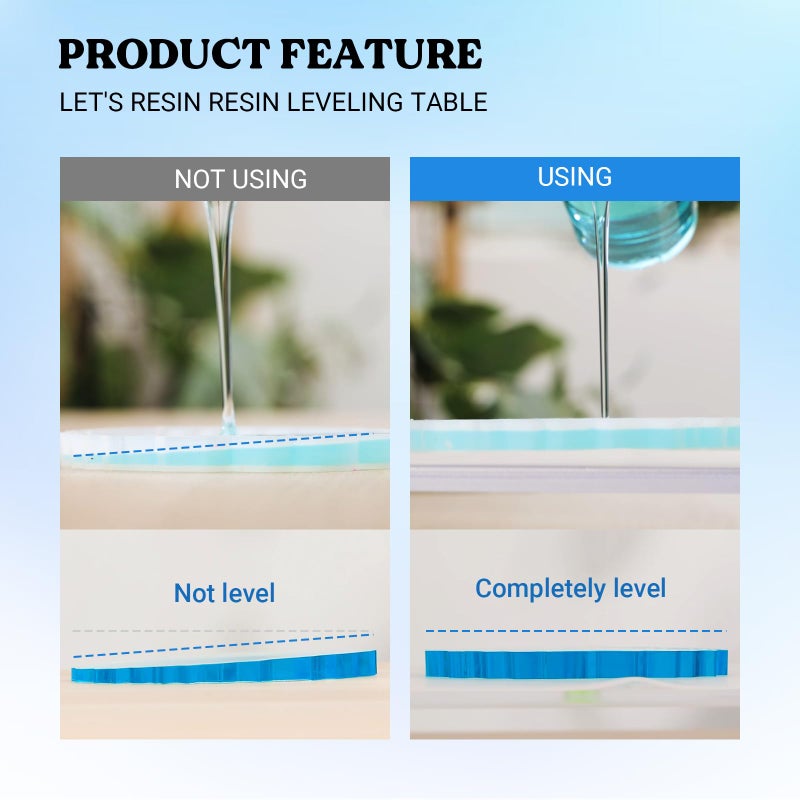 LET'S RESIN Leveling Table for Resin, 16''x 12'' Acrylic Adjustable Resin Table with Silicone Mat, Multipurpose No Installation Required Self Leveling Board for Molds, Waves, Epoxy - Image 3