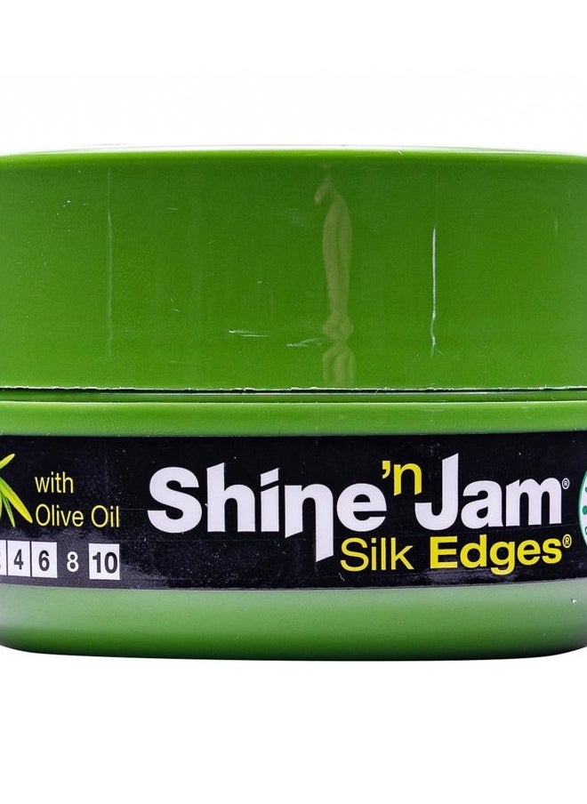 Ampro - Shine-n-Jam Edges - Excellent for Taming Fringe, Ponytails, and Updos - Provides Firm Hold with Non-Greasy Shine - Moisturizes and Smoothes Hair with Silk Proteins - 2.25 oz - Image 1