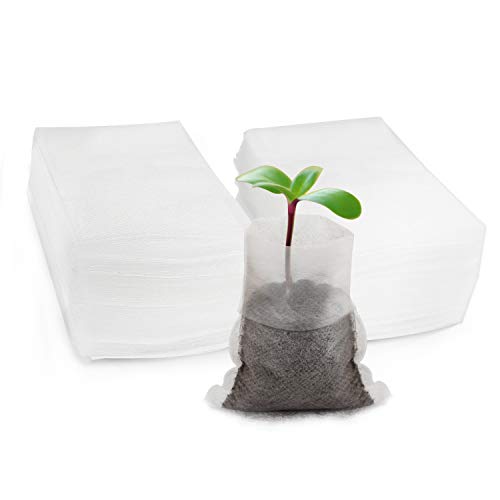ENPOINT Seed Starter Bags Small, 200PCS 3x4 inch Non-Woven Nursery Plant Grow Bags, Fabric Seedling Bags Pots Pouch for Plants Seeding Clones Home Garden Supply - Image 1