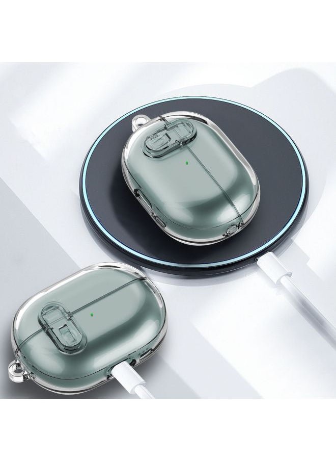 Generic - For HuaweiFreebuds Pro3 Bluetooth Headset Pro4 Transparent Soft Case With Switch Anti-drop Protective Cover-Color:Transparent Gray-Model:For HuaweiFreebuds Pro4 - Image 1