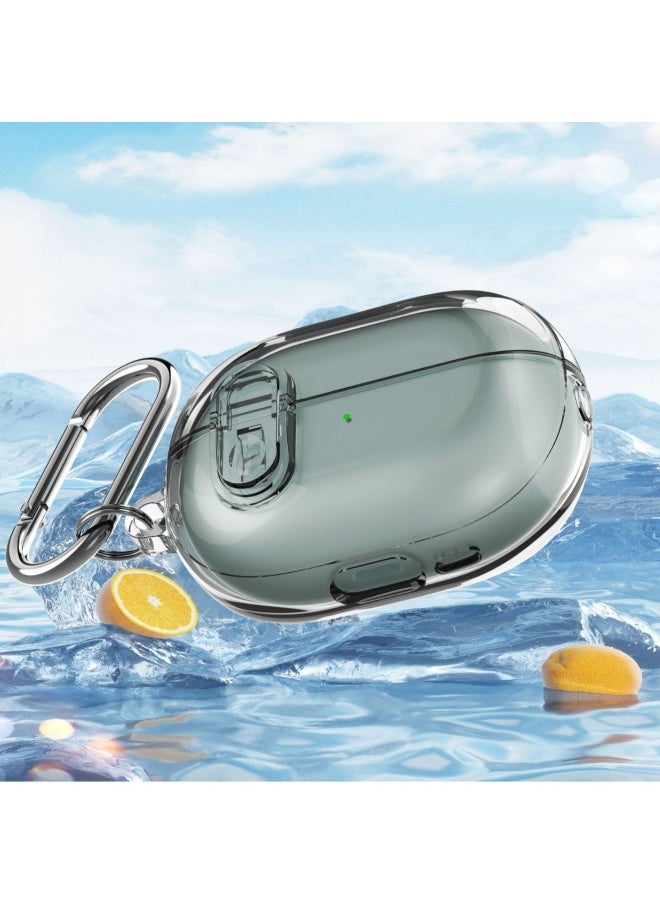 Generic - For HuaweiFreebuds Pro3 Bluetooth Headset Pro4 Transparent Soft Case With Switch Anti-drop Protective Cover-Color:Transparent Gray-Model:For HuaweiFreebuds Pro4 - Image 1