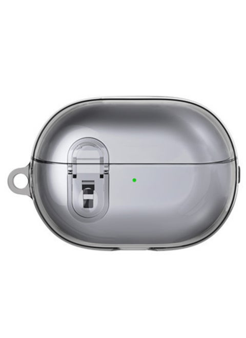 For HuaweiFreebuds Pro3 Bluetooth Headset Pro4 Transparent Soft Case With Switch Anti-drop Protective Cover-Color:Transparent Gray-Model:For HuaweiFreebuds Pro4