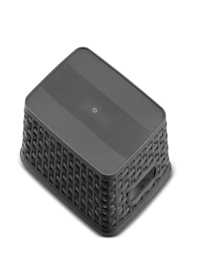 Seseno Set of 6 Plastic Storage Baskets - Small Pantry Organizer Basket Bins - Household Organizers with Cutout Handles for Kitchen Organization, Countertops, Cabinets, Bedrooms, and Bathrooms - Image 3