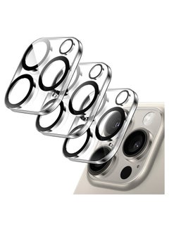 Camera Lens Protector for iPhone 15 Pro 6.1-Inch and iPhone 15 Pro Max 6.7-Inch, 9H Tempered Glass, Anti-Scratch, Case Friendly, Does Not Affect Night Shots, HD Clear, 3-Pack