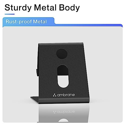 Ambrane Mobile Holding Tabletop Stand, 180 Degree View, Premium Metal Body, Wide Compatibility, Multipurpose, Anti-Skid Design (Pop Stand, Black) - Image 2