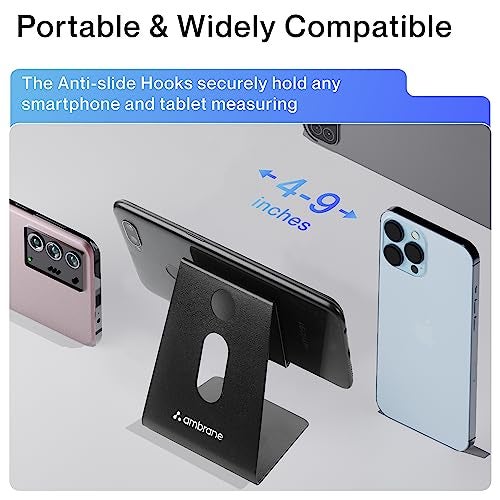 Ambrane Mobile Holding Tabletop Stand, 180 Degree View, Premium Metal Body, Wide Compatibility, Multipurpose, Anti-Skid Design (Pop Stand, Black) - Image 5