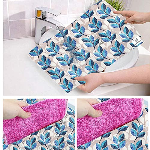 E-Retailer® Waterproof PVC Refrigerator Drawer Mats/Multipurpose Mats/Fridge Mats Set of 8 Pcs (Color-Leaf Blue, Size-17.5X11.5 Inches) - Image 4