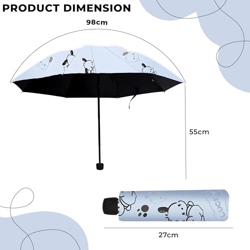 Kraptick Printed Umbrella, Umbrella for Rain, UV Wind Proof Umbrellas, Water-Proof Umbrellas for Men/Women/Boys/Girls/Kids (Blue) (MFP1144) - Image 4