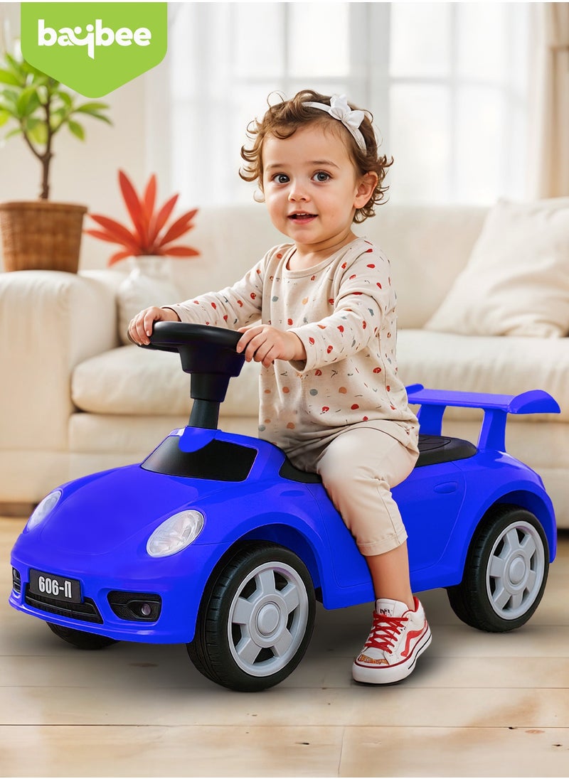 BAYBEE Bruno Baby Ride on Car for Kids, Toddler Ride on Baby Car with Lights, Music, Backrest & Storage Space | Kids Push Car for Baby | Push Ride on Car for Kids Toddlers 1 to 3 Years Boys Girls Blue  - Image 5
