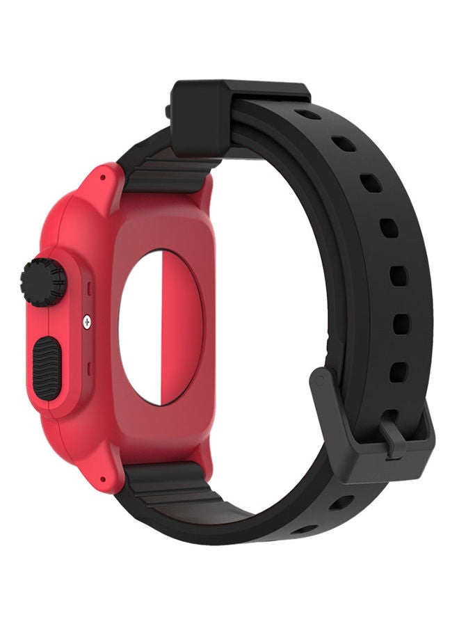 NIBEMINENT Replacement Band Strap With Protective Case Cover For Apple Watch 3 38mm Black - Image 1