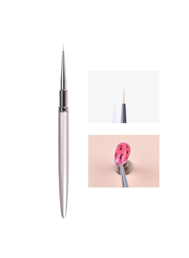 KADS Nail Art Liner Brushes Kolinsky Nail Art Brush Liner Brush UV Gel Polish Painting Nail Design Brush Metal Handle Nail Drawing Pens 8/15/20mm (8mm) - Image 1