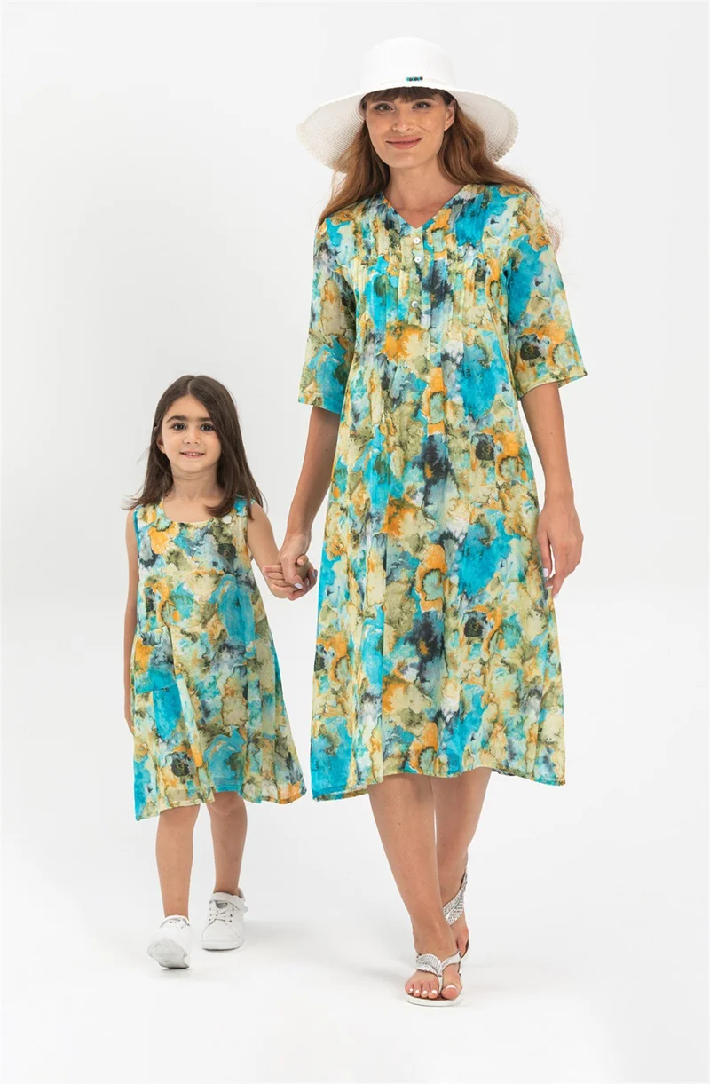 Eliş Şile Bezi Floral Print Dress