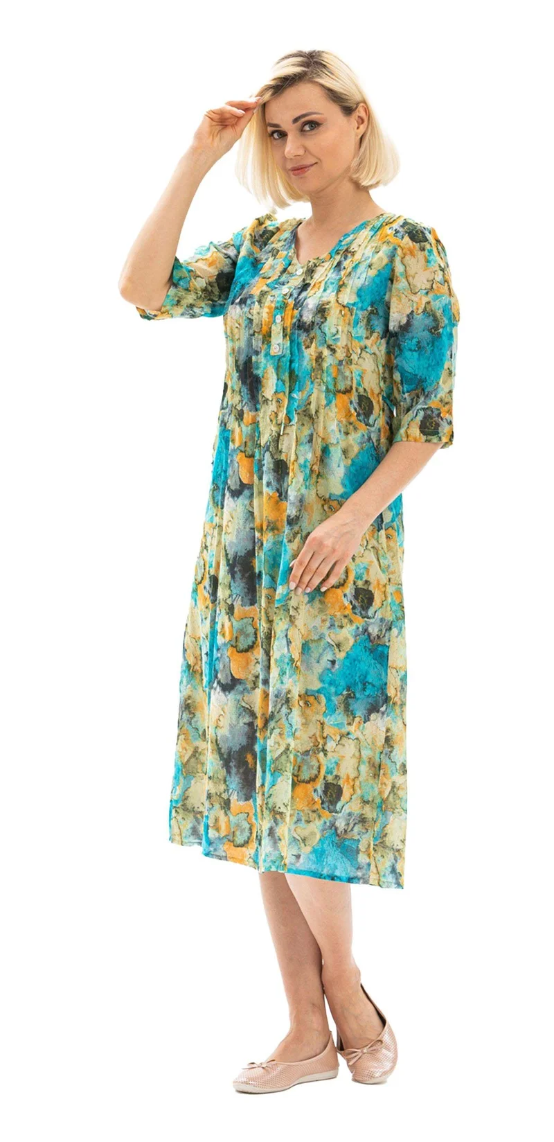 Eliş Şile Bezi Floral Print Dress