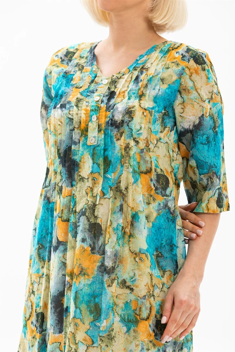 Eliş Şile Bezi Floral Print Dress