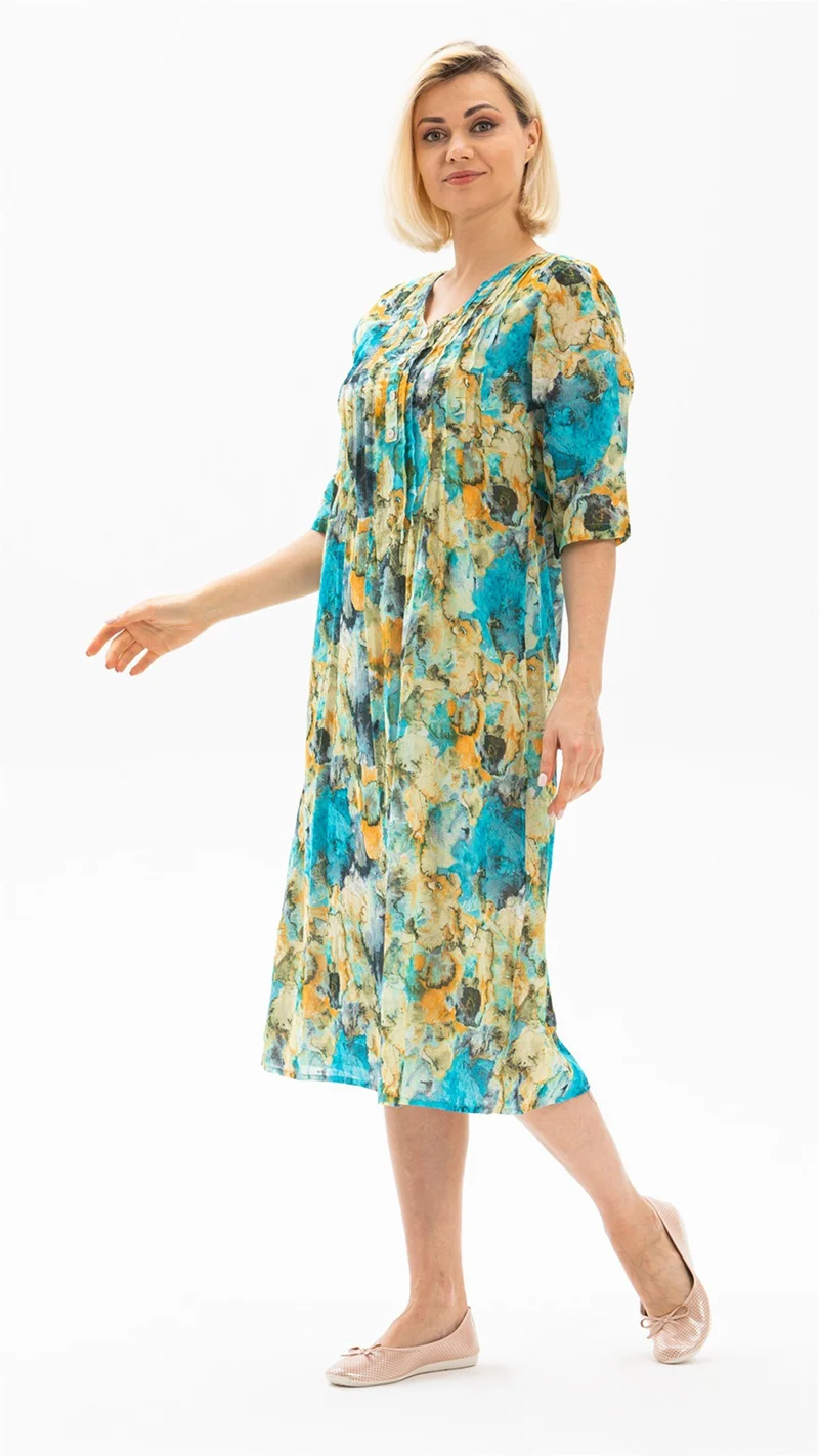Eliş Şile Bezi Floral Print Dress