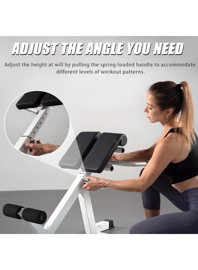Anvanke Dual Adjustable Hyperextension Roman Chair, Height & Angle Adjustable Back Extension Bench, Multi-Functional Home Gym Strength Training Workout Equipment - Image 4