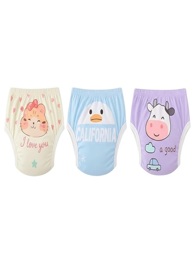 Dharmnirdosh BABY GIRLS Diaper Pants,Potty Training Panties/Padded Underwear | Soft, Washable & Reusable Cotton Nappies (2, Multicolor, 1-2 Years) - Image 5