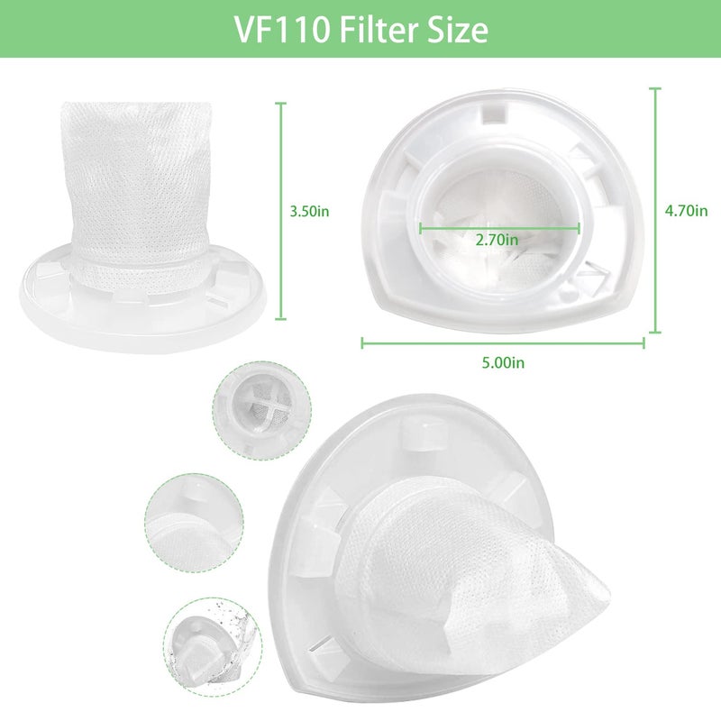 Laukowind 4 Pack Replacement Filter for Black & Decker Power Tools VF110 Dustbuster Cordless Vacuum Compatible CHV1410L,CHV9610, CHV1210, CHV1410, CHV1410B, CHV1510, BDH2000L - Image 4
