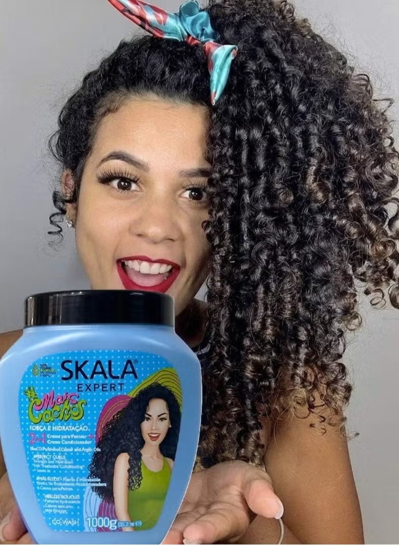 Scala Mais Katchos 2-in-1 Treatment Cream Leave-in Conditioner for All Curly Hair Types - 1000g 3 Pieces - Image 3
