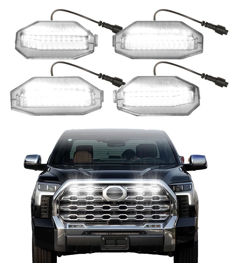 NEOXIST Direct-Snap LED Grill Lights for Toyota Tundra 2022-2025 2026 Accessories Front Grille Head Light, Only Fits Platinum & 1794 Edition (White) - Image 1