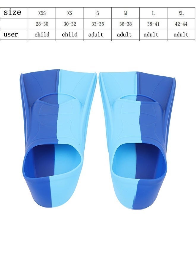Realfrog 2pcs Swim Fins,(L/38-41) Comfortable Silicone Swim Fin, Anti Slip Swimming Flippers, Travel Size Short Swim Fins, Size Suitable Beginners Kids Girls Boys Adults - Image 2