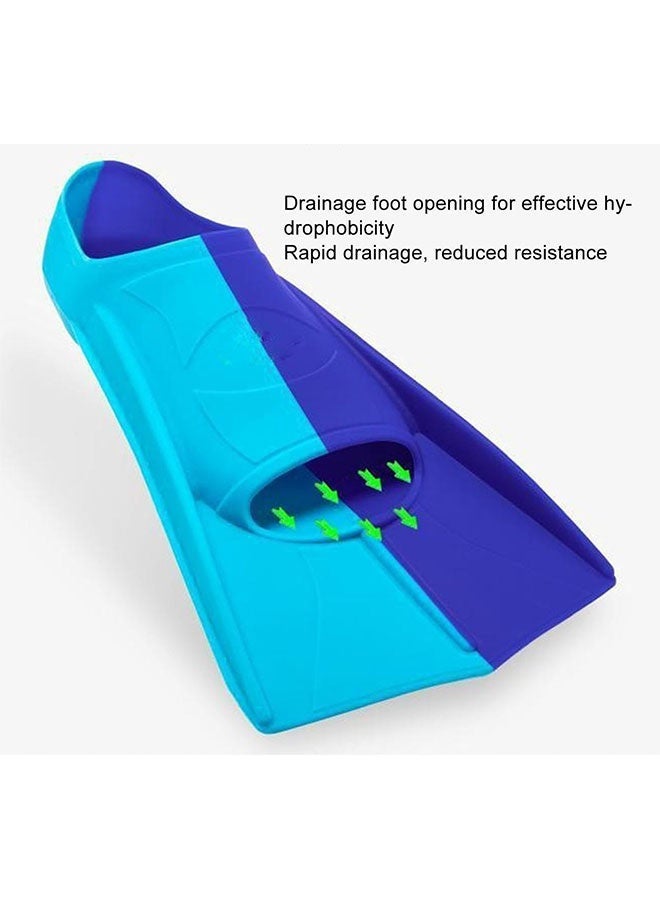 Realfrog 2pcs Swim Fins,(L/38-41) Comfortable Silicone Swim Fin, Anti Slip Swimming Flippers, Travel Size Short Swim Fins, Size Suitable Beginners Kids Girls Boys Adults - Image 4