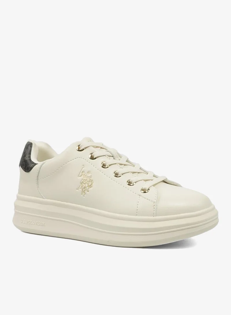 U.S. Polo Assn. Women's Beige Low-Top Exclusive Lightweight Sneakers – Unmatched Comfort, All-Day Wear, Confidence in Every Step
