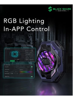 BLACK SHARK Black Shark Fun Cooler 3 Pro BR31 20W Powerful Cooling, Equipped With High-Speed Fan,Separated Cooling Structure,In-App Control, Adjust Fan Speed & RGB Lights & Universal Compatibility - Black  - Image 2