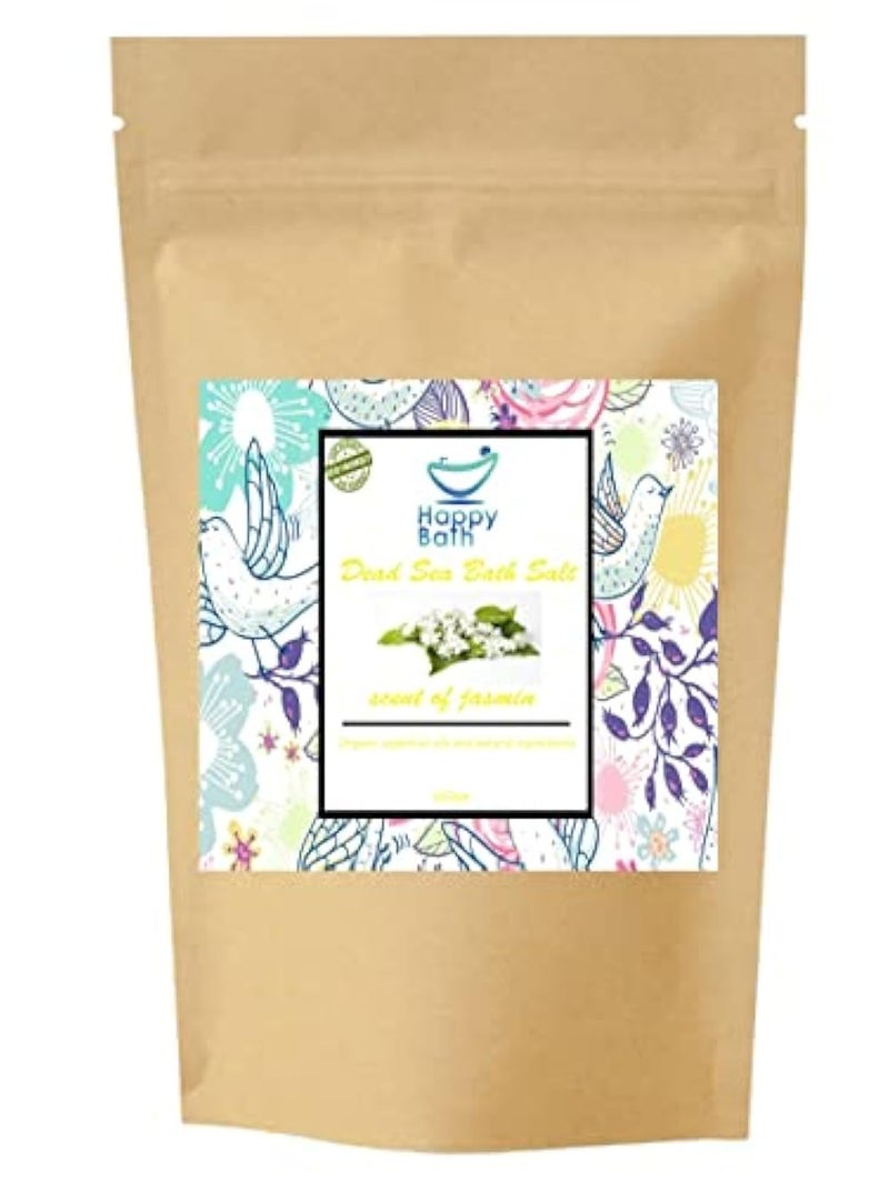 100% Natural Dead Sea Salts for Soaking, Relaxation, and Detoxification of Skin, 600 gm, scent of Jasmine - Image 1