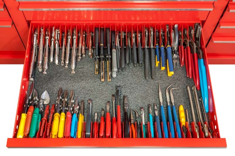 Ernst Manufacturing Ernst Manufacturing Plier Pro Premium No-Slip Plier Organizer: Toolbox Organization Solution in Vibrant Green for Pliers, Cutters, Slip Joint Pliers - Made in USA  - Image 4