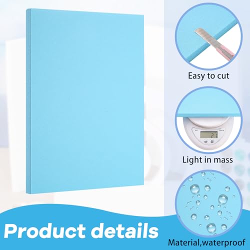 Frienda 12 Pcs Foam Board Bulk XPS Foam Sheet Panel for DIY Crafts Sculpture Modeling Floral Arrangements School Home Office Art(12" X 12" X 1/2",Blue) - Image 3