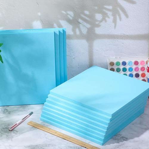 Frienda 12 Pcs Foam Board Bulk XPS Foam Sheet Panel for DIY Crafts Sculpture Modeling Floral Arrangements School Home Office Art(12" X 12" X 1/2",Blue) - Image 4