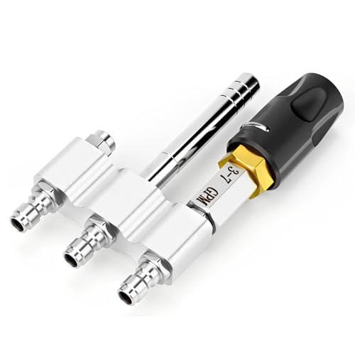 MEANLIN Stainless Steel Adjustable Downstream Soft Wash Nozzle 3 in 1 Shooter Tip M5 Twist Nozzle with 14 Quick Connect 0 to 60 Spray Pattern for Use with Pressure Washer 37 GPM - Image 1